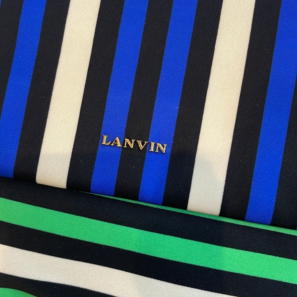 NWT Lanvin mini "Sugar" striped nylon shoulder bag - Picture 6 of 9